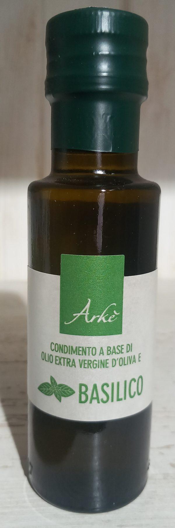 Huile d'olive extra vierge aromatisée basilic 100 ml Sicilien