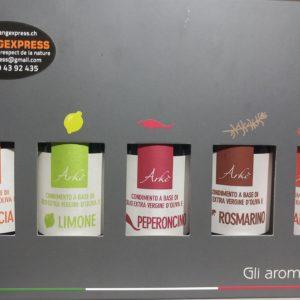 Huile d'olive extra vierge aromatisée Sicilien carton 5x100ml