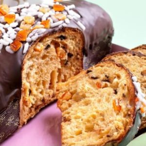 COLOMBE DE PÀQUES ARTISANAL AVEC FRUITS CONFITS ORANGES ET CHOCOLAT NOIR